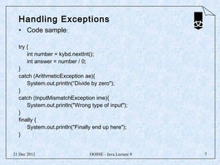 10 exceptionsin java | PPT