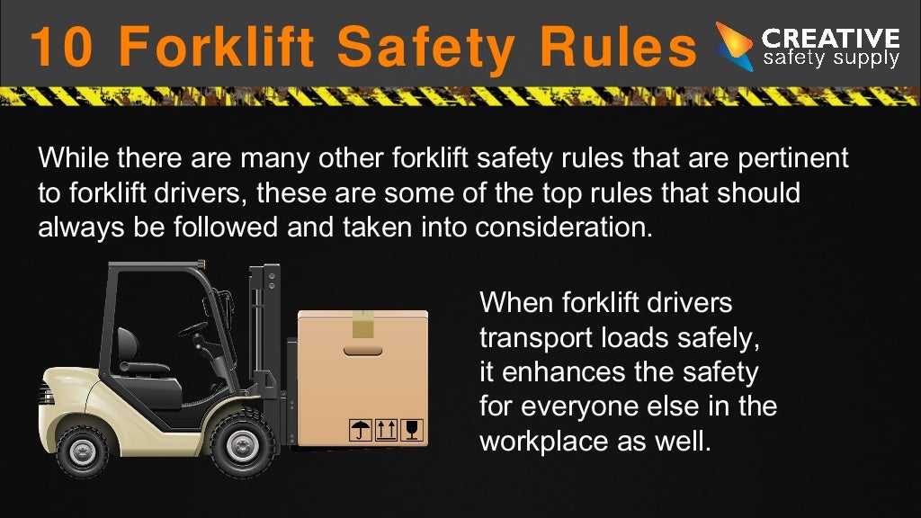 10 Forklift Safety Rules A Review