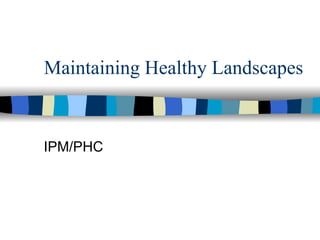 Maintaining Healthy Landscapes


IPM/PHC