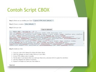 Contoh Script CBOX
 