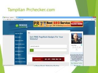 Tampilan Prchecker.com
 