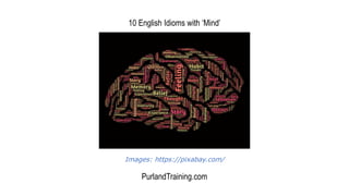 PurlandTraining.com
Images: https://pixabay.com/
10 English Idioms with ‘Mind’
 