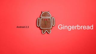 Android 2.3
Gingerbread
 