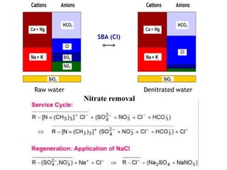 SBA (Cl)
Denitrated waterRaw water
Nitrate removal
 