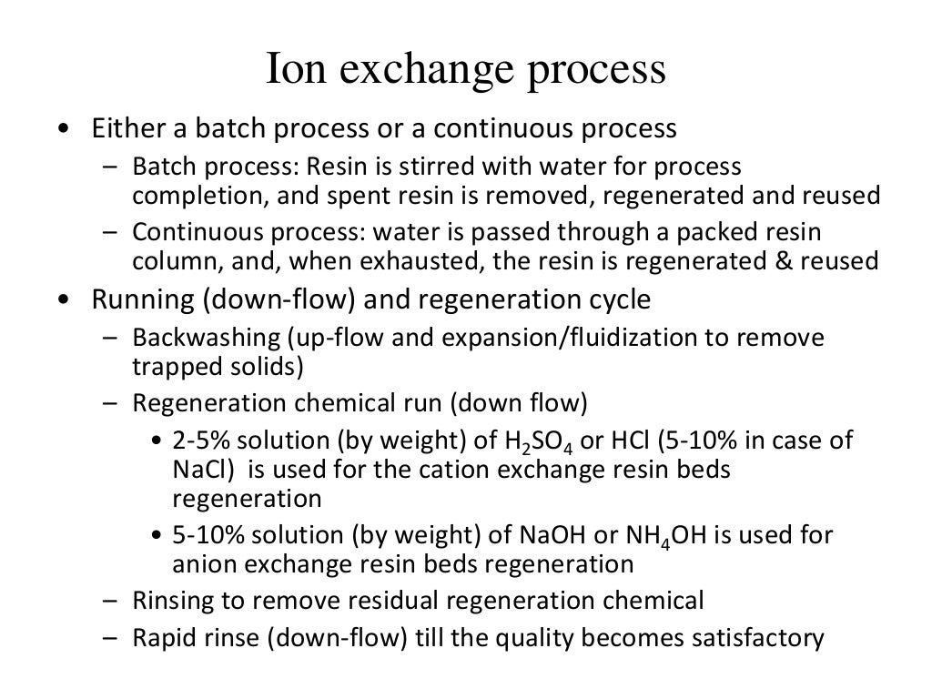 10 ion exchange process