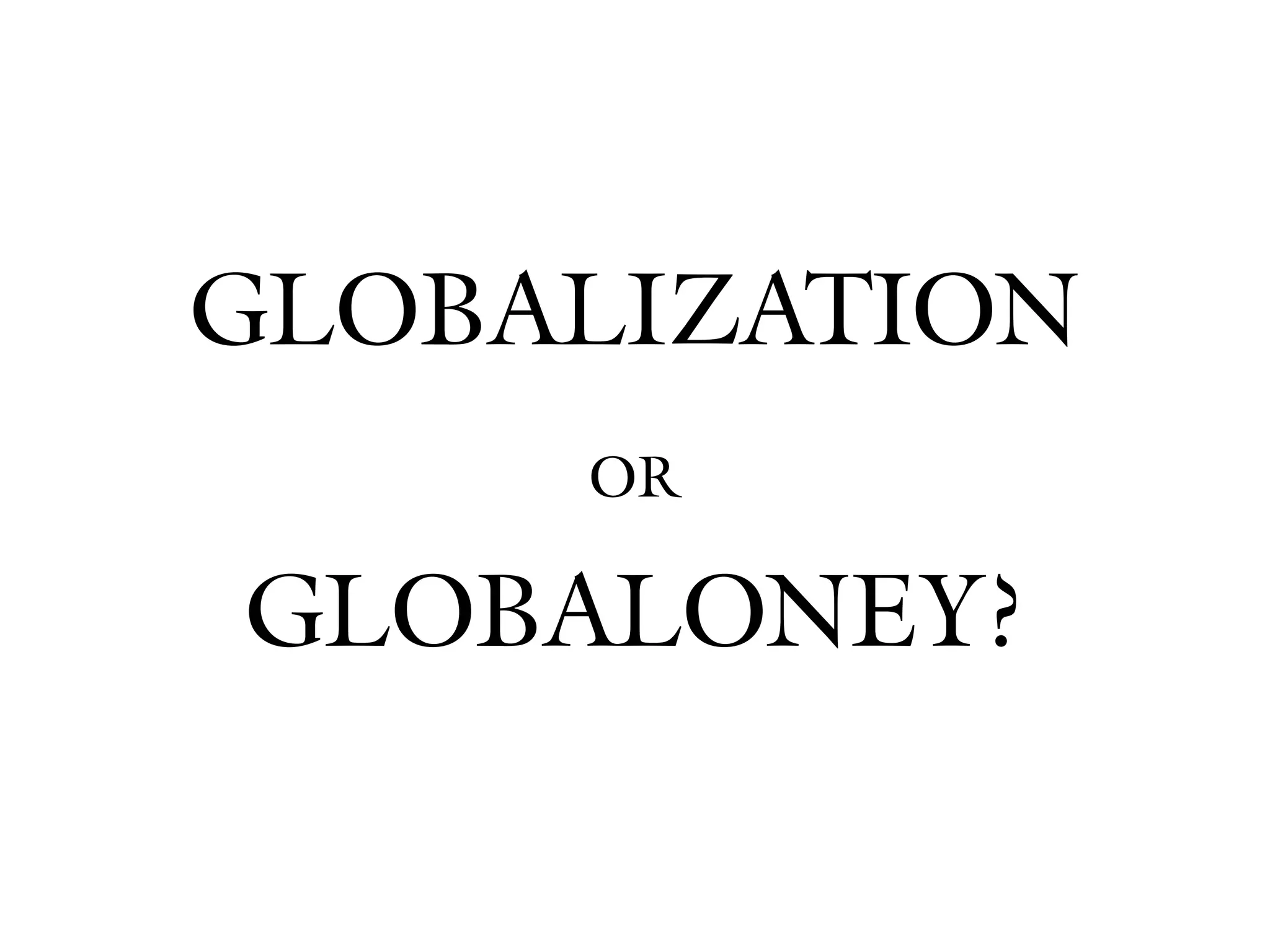 International Political Economy (Integration)