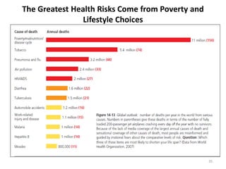 The Greatest Health Risks Come from Poverty and
Lifestyle Choices
35
 