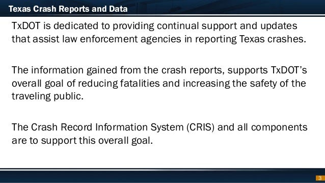crash program updates and dashboards to access data txdot form cr 2