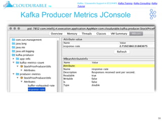 ™
Kafka / Cassandra Support in EC2/AWS. Kafka Training, Kafka Consulting, Kafka
Tutorial
Kafka Producer Metrics JConsole
59
 