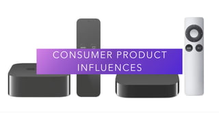 19
CONSUMER PRODUCT
INFLUENCES
 