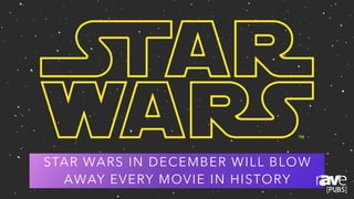 STAR WARS IN DECEMBER WILL BLOW
AWAY EVERY MOVIE IN HISTORY
 