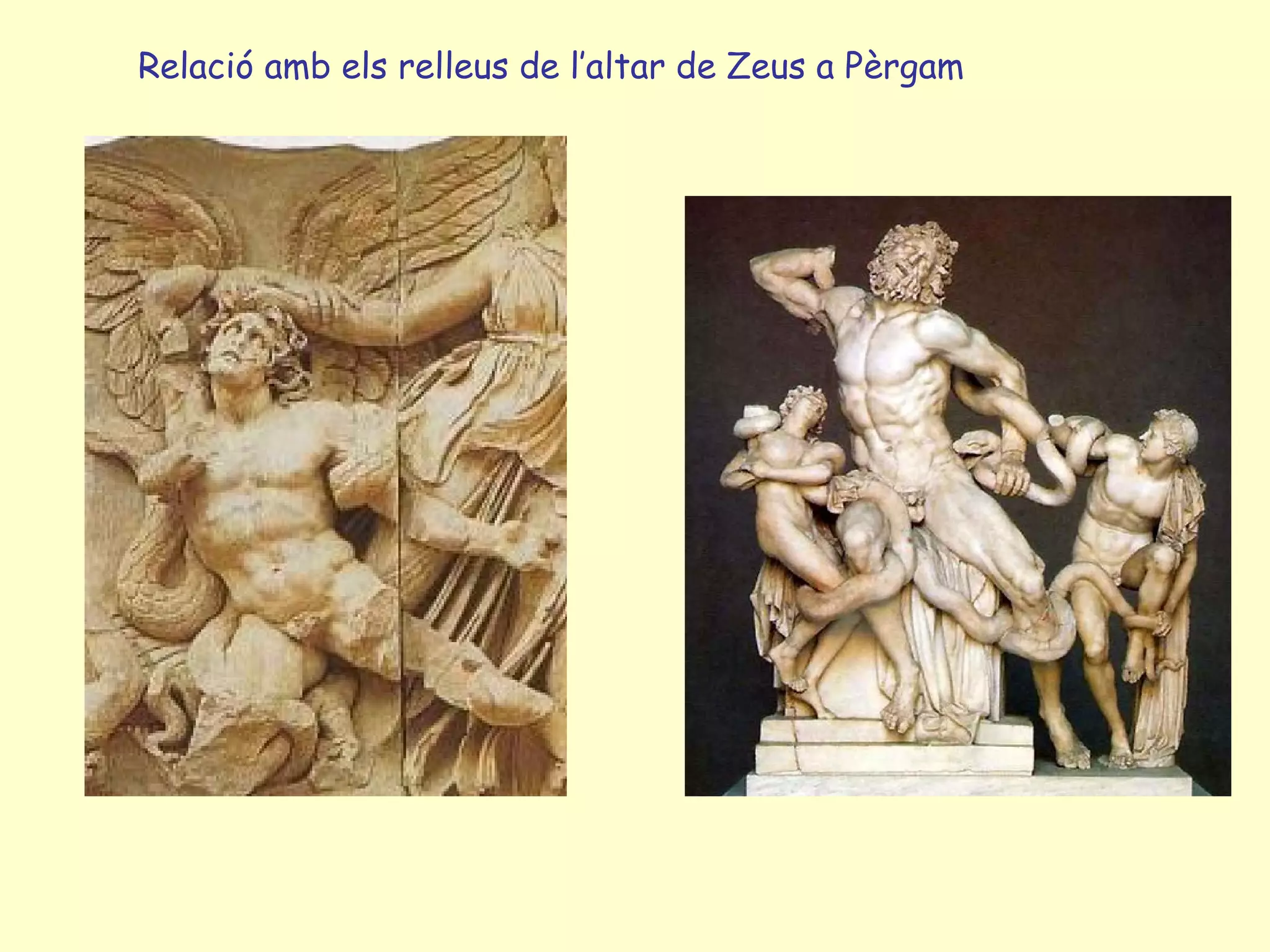 Relació amb els relleus de l’altar de Zeus a Pèrgam
 