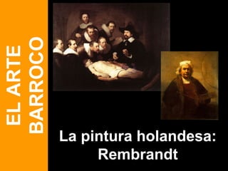 La pintura holandesa: Rembrandt EL ARTE BARROCO 