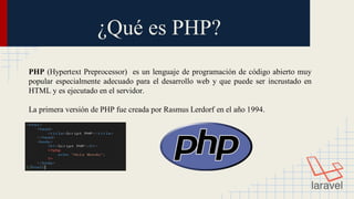 Conociendo a Laravel, el Framework de PHP para artesanos de la web | PDF