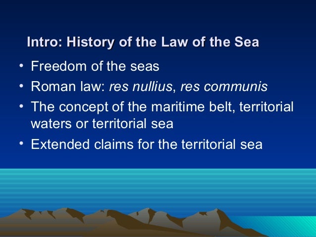 international law of the sea an overlook and case study