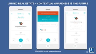 LIMITED REAL ESTATE = CONTEXTUAL AWARENESS IS THE FUTURE
DOWNLOAD NOW @ www.speakeasy.co
48
 