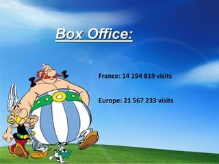 Box Office:
France: 14 194 819 visits
Europe: 21 567 233 visits
 