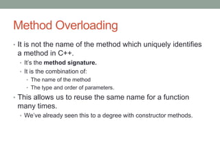 2CPP11 - Method Overloading | PPT