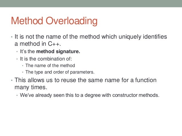 2CPP11 - Method Overloading