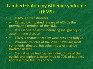 Lambert Muscle 10 m g /MYASTHENIA GRAVIS /neromedicine | PPTX