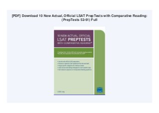 [PDF] Download 10 New Actual, Official LSAT PrepTests with Comparative Reading:
(PrepTests 52-61) Full
 
