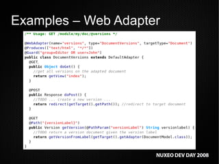 Nuxeo WebEngine: a practical introduction