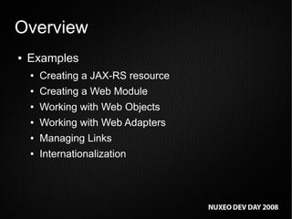 Nuxeo WebEngine: a practical introduction