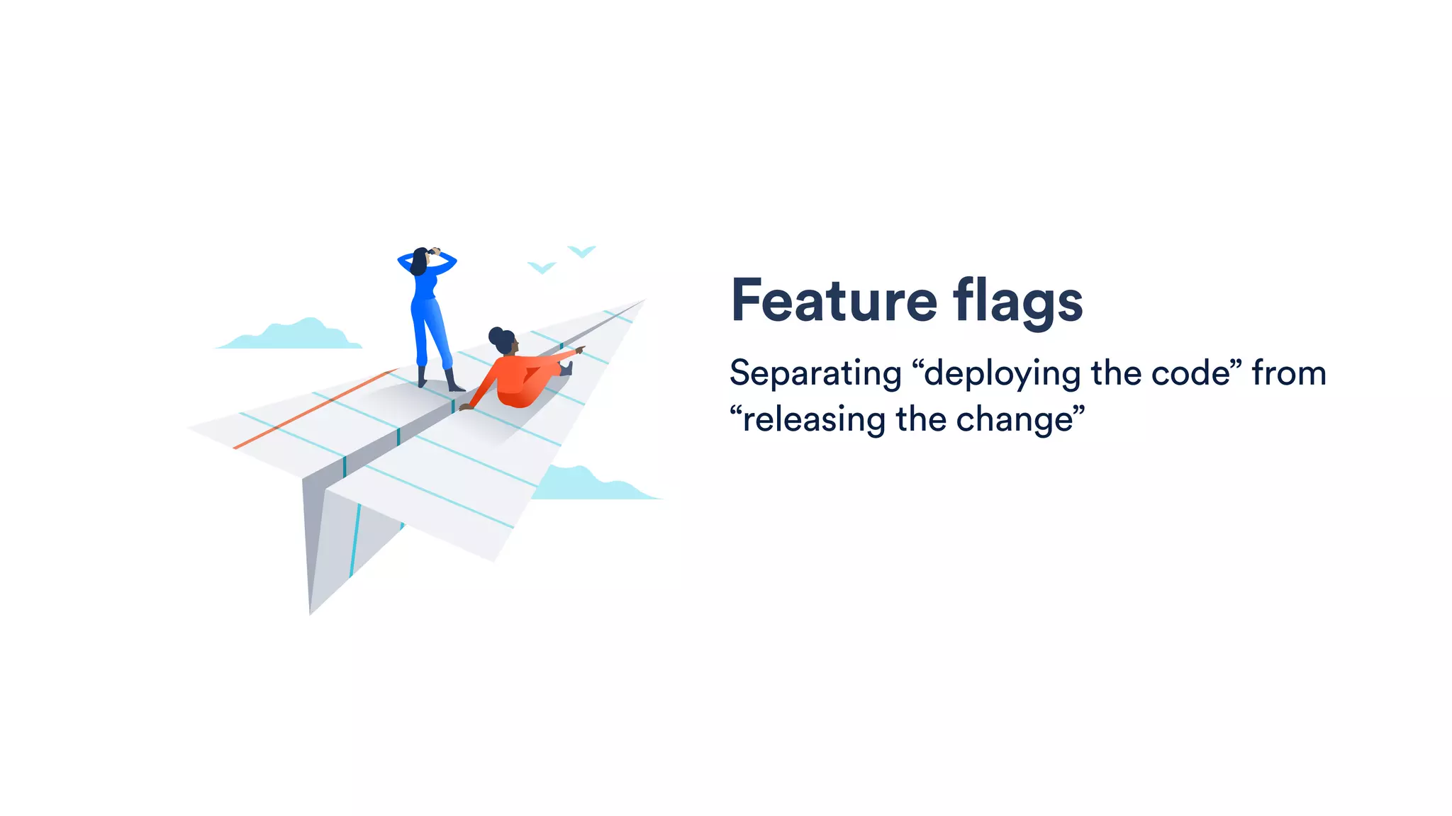 Feature flags
Separating “deploying the code” from
“releasing the change”
 