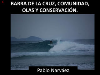 BARRA DE LA CRUZ, COMUNIDAD,
OLAS Y CONSERVACIÓN.
Pablo Narváez
1
 