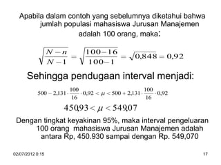 10.pendugaan interval | PPTX