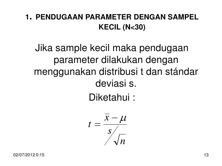 Contoh Soal Pendugaan Parameter Dan Penyelesaiannya