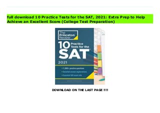 DOWNLOAD ON THE LAST PAGE !!!!
Download direct 10 Practice Tests for the SAT, 2021: Extra Prep to Help Achieve an Excellent Score (College Test Preparation) Don't hesitate Click https://fubbooksinfo001.blogspot.com/?book=0525569332 PREP FOR EXCELLENCE WITH THIS BEST-SELLING SAT PRACTICE BOOK! The 10 full-length practice exams (1,500+ questions!) in this book will help you polish your skills and set you up for SAT test-day success.Practice makes perfect, and the best way to practice your SAT test-taking skills is with simulated exams. The Princeton Review's 10 Practice Tests for the SAT provides ten full-length opportunities to assess whether you have the skills to ace the exam's higher-level math questions, reading comprehension passages, and writing and language sections. Our realistic test questions and detailed explanations to help you master every aspect of the SAT.Practice Your Way to Perfection.- 10 full-length practice tests with detailed answer explanations- Hands-on exposure to the test, with more than 1,500 questions, 9 sample prompts for the optional essay, and 1 experimental section- Self-scoring reports to help you assess your test performanceWork Smarter, Not Harder.- Diagnose and learn from your mistakes with in-depth answer explanations- See The Princeton Review's techniques in action and solidify your SAT knowledge- Learn fundamental approaches for achieving content mastery Download Online PDF 10 Practice Tests for the SAT, 2021: Extra Prep to Help Achieve an Excellent Score (College Test Preparation), Download PDF 10 Practice Tests for the SAT, 2021: Extra Prep to Help Achieve an Excellent Score (College Test Preparation), Read Full PDF 10 Practice Tests for the SAT, 2021: Extra Prep to Help Achieve an Excellent Score (College Test Preparation), Read PDF and EPUB 10 Practice Tests for the SAT, 2021: Extra Prep to Help Achieve an Excellent Score (College Test Preparation), Download PDF ePub Mobi 10 Practice Tests for the SAT, 2021: Extra Prep to Help Achieve an Excellent
Score (College Test Preparation), Reading PDF 10 Practice Tests for the SAT, 2021: Extra Prep to Help Achieve an Excellent Score (College Test Preparation), Download Book PDF 10 Practice Tests for the SAT, 2021: Extra Prep to Help Achieve an Excellent Score (College Test Preparation), Read online 10 Practice Tests for the SAT, 2021: Extra Prep to Help Achieve an Excellent Score (College Test Preparation), Read 10 Practice Tests for the SAT, 2021: Extra Prep to Help Achieve an Excellent Score (College Test Preparation) pdf, Download epub 10 Practice Tests for the SAT, 2021: Extra Prep to Help Achieve an Excellent Score (College Test Preparation), Read pdf 10 Practice Tests for the SAT, 2021: Extra Prep to Help Achieve an Excellent Score (College Test Preparation), Download ebook 10 Practice Tests for the SAT, 2021: Extra Prep to Help Achieve an Excellent Score (College Test Preparation), Read pdf 10 Practice Tests for the SAT, 2021: Extra Prep to Help Achieve an Excellent Score (College Test Preparation), 10 Practice Tests for the SAT, 2021: Extra Prep to Help Achieve an Excellent Score (College Test Preparation) Online Download Best Book Online 10 Practice Tests for the SAT, 2021: Extra Prep to Help Achieve an Excellent Score (College Test Preparation), Read Online 10 Practice Tests for the SAT, 2021: Extra Prep to Help Achieve an Excellent Score (College Test Preparation) Book, Download Online 10 Practice Tests for the SAT, 2021: Extra Prep to Help Achieve an Excellent Score (College Test Preparation) E-Books, Download 10 Practice Tests for the SAT, 2021: Extra Prep to Help Achieve an Excellent Score (College Test Preparation) Online, Read Best Book 10 Practice Tests for the SAT, 2021: Extra Prep to Help Achieve an Excellent Score (College Test Preparation) Online, Download 10 Practice Tests for the SAT, 2021: Extra Prep to Help Achieve an Excellent Score (College Test Preparation) Books Online Read 10 Practice Tests for the SAT, 2021: Extra Prep to Help Achieve an Excellent
Score (College Test Preparation) Full Collection, Read 10 Practice Tests for the SAT, 2021: Extra Prep to Help Achieve an Excellent Score (College Test Preparation) Book, Download 10 Practice Tests for the SAT, 2021: Extra Prep to Help Achieve an Excellent Score (College Test Preparation) Ebook 10 Practice Tests for the SAT, 2021: Extra Prep to Help Achieve an Excellent Score (College Test Preparation) PDF Read online, 10 Practice Tests for the SAT, 2021: Extra Prep to Help Achieve an Excellent Score (College Test Preparation) pdf Read online, 10 Practice Tests for the SAT, 2021: Extra Prep to Help Achieve an Excellent Score (College Test Preparation) Download, Read 10 Practice Tests for the SAT, 2021: Extra Prep to Help Achieve an Excellent Score (College Test Preparation) Full PDF, Download 10 Practice Tests for the SAT, 2021: Extra Prep to Help Achieve an Excellent Score (College Test Preparation) PDF Online, Read 10 Practice Tests for the SAT, 2021: Extra Prep to Help Achieve an Excellent Score (College Test Preparation) Books Online, Download 10 Practice Tests for the SAT, 2021: Extra Prep to Help Achieve an Excellent Score (College Test Preparation) Full Popular PDF, PDF 10 Practice Tests for the SAT, 2021: Extra Prep to Help Achieve an Excellent Score (College Test Preparation) Download Book PDF 10 Practice Tests for the SAT, 2021: Extra Prep to Help Achieve an Excellent Score (College Test Preparation), Read online PDF 10 Practice Tests for the SAT, 2021: Extra Prep to Help Achieve an Excellent Score (College Test Preparation), Read Best Book 10 Practice Tests for the SAT, 2021: Extra Prep to Help Achieve an Excellent Score (College Test Preparation), Download PDF 10 Practice Tests for the SAT, 2021: Extra Prep to Help Achieve an Excellent Score (College Test Preparation) Collection, Download PDF 10 Practice Tests for the SAT, 2021: Extra Prep to Help Achieve an Excellent Score (College Test Preparation) Full Online, Download Best Book Online 10 Practice Tests for the SAT,
2021: Extra Prep to Help Achieve an Excellent Score (College Test Preparation), Download 10 Practice Tests for the SAT, 2021: Extra Prep to Help Achieve an Excellent Score (College Test Preparation) PDF files, Download PDF Free sample 10 Practice Tests for the SAT, 2021: Extra Prep to Help Achieve an Excellent Score (College Test Preparation), Read PDF 10 Practice Tests for the SAT, 2021: Extra Prep to Help Achieve an Excellent Score (College Test Preparation) Free access, Download 10 Practice Tests for the SAT, 2021: Extra Prep to Help Achieve an Excellent Score (College Test Preparation) cheapest, Download 10 Practice Tests for the SAT, 2021: Extra Prep to Help Achieve an Excellent Score (College Test Preparation) Free acces unlimited
full download 10 Practice Tests for the SAT, 2021: Extra Prep to Help
Achieve an Excellent Score (College Test Preparation)
 