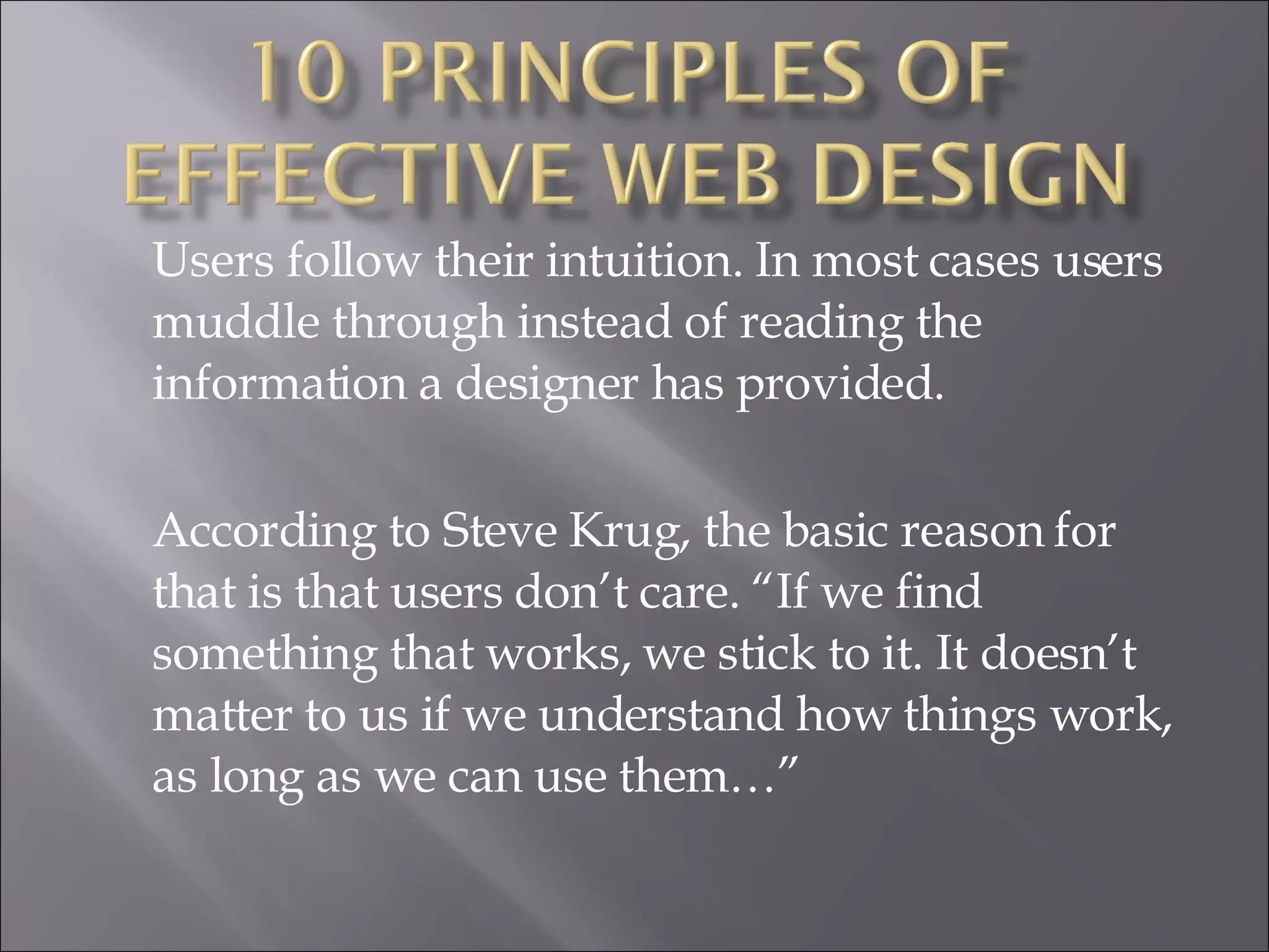 10 Principles Of Effective Web Design | PPT