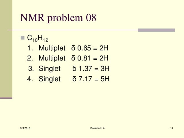 h nmr problem solving examples