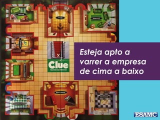 Esteja apto a
varrer a empresa
de cima a baixo
 