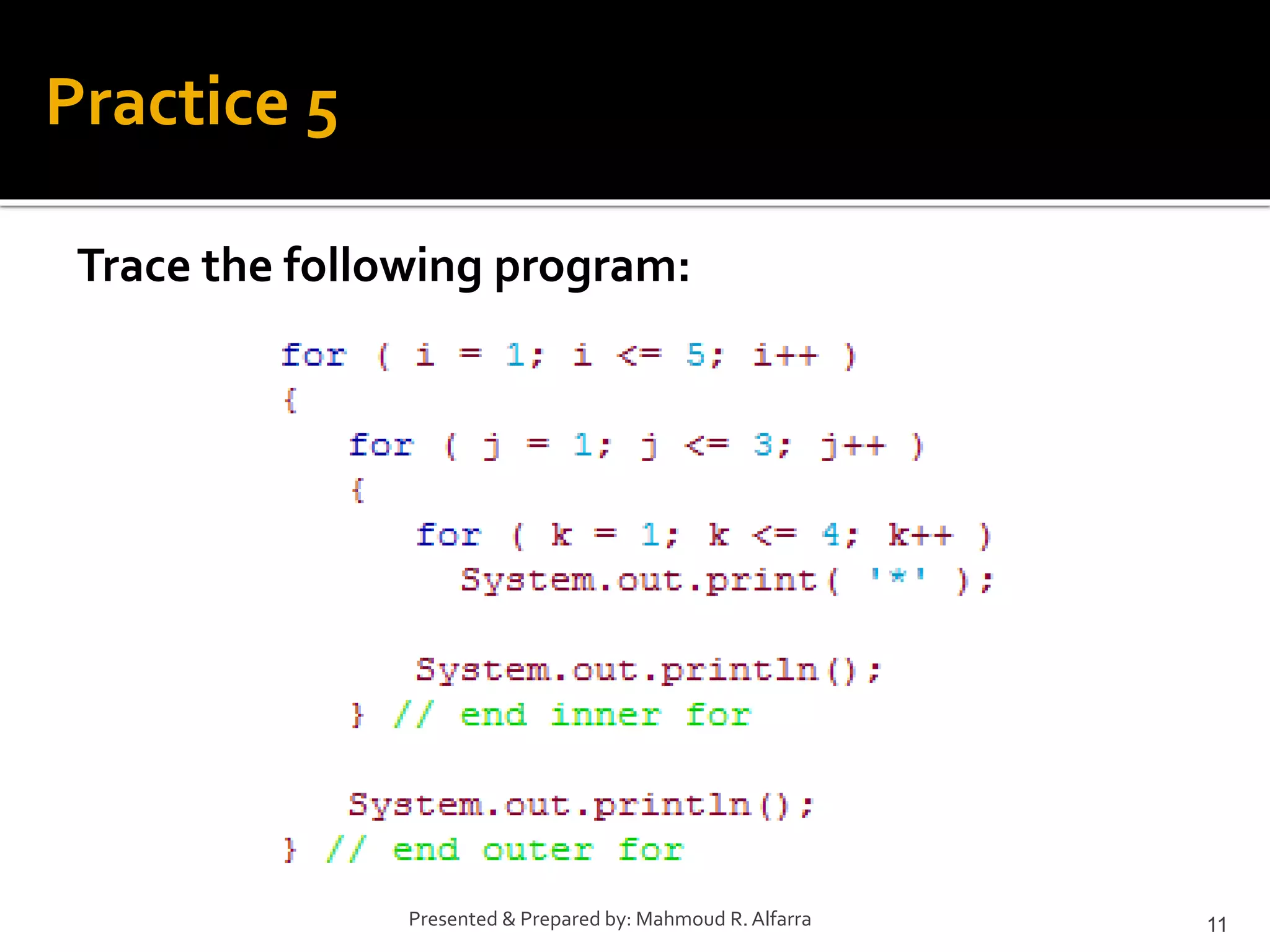 Computer Programming, Loops using Java - part 2 | PPT