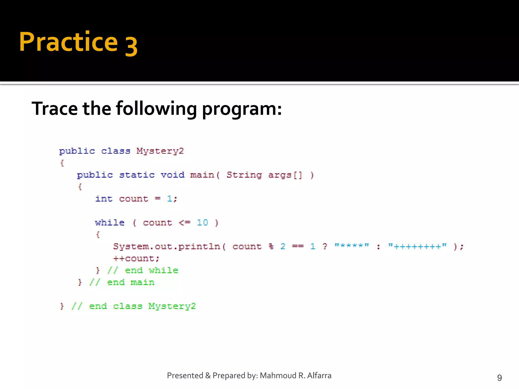 Computer Programming, Loops using Java - part 2 | PPT