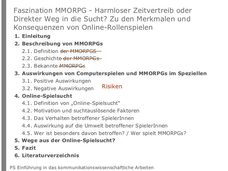 Spielsucht Gliederung Spielsucht Gliederung