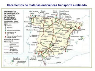 Xacementos de materias enerxéticas transporte e refinado 