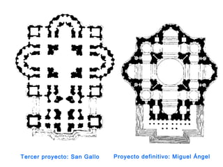 Tercer proyecto: San Gallo Proyecto definitivo: Miguel Ángel
 