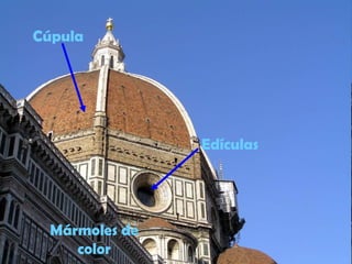 Cúpula
Mármoles de
color
Edículas
 