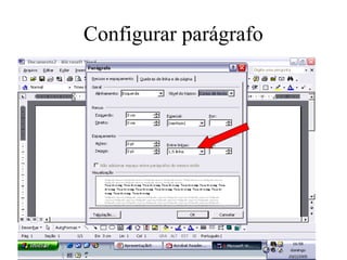 Configurar parágrafo
 