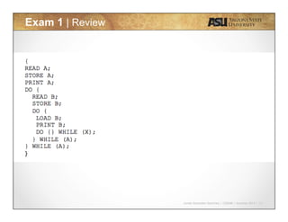 Javier Gonzalez-Sanchez | CSE340 | Summer 2015 | 13
Exam 1 | Review
 