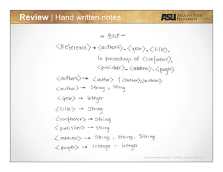 Javier Gonzalez-Sanchez | CSE340 | Summer 2015 | 8
Review | Hand written notes
 