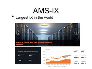 AMS-IX
• Largest IX in the world
 