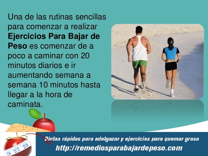 Ejercicios para bajar de peso caminar