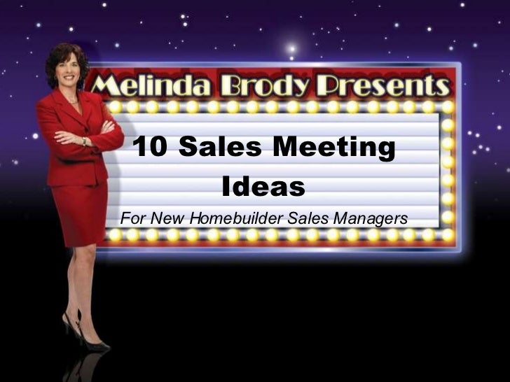 10 sales meeting ideas