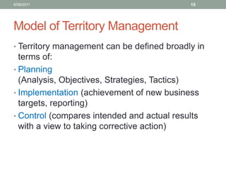 10. sales training territory management | PPTX