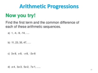 Arithmetic Progressions
19
 