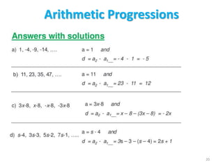 Arithmetic Progressions
20
 